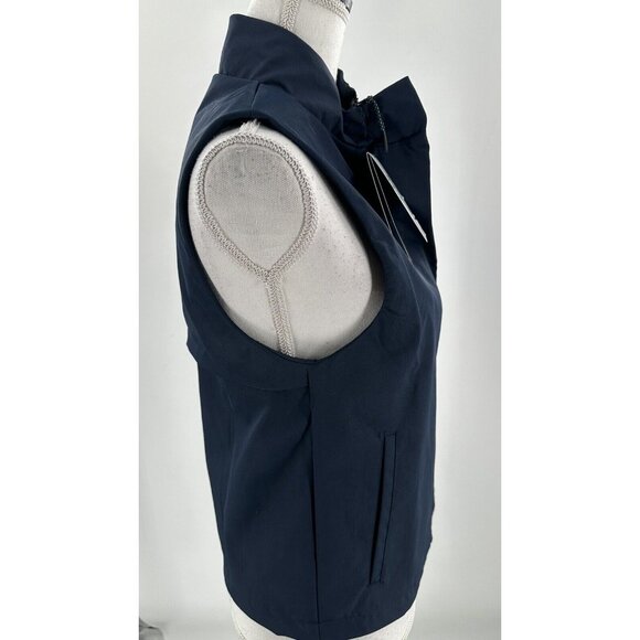 NWT Nike Women's Obsidian Black Repel Vest Zipper Snap Pockets Athleisure XS - Picture 9 of 9
